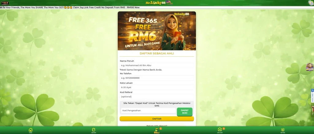 How to Register at MrLucky88